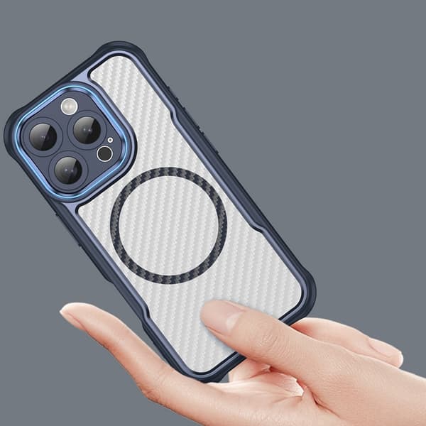 iPhone 16 Pro Max Mobilskal MagSafe Silikon Leading - Blå