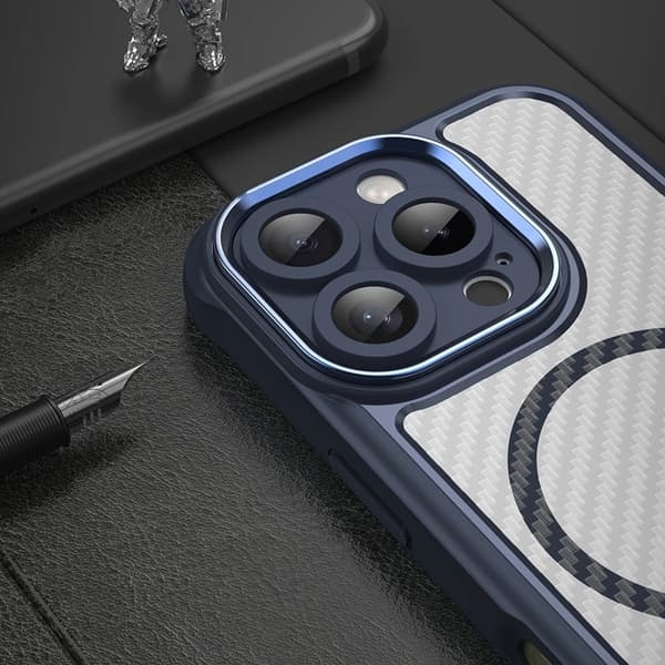 iPhone 16 Pro Max Mobilskal MagSafe Silikon Leading - Blå