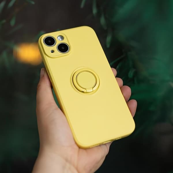 iPhone 16 Pro Max Mobilskal Ringhållare - Gul
