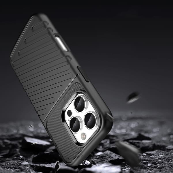 iPhone 16 Pro Max Mobilskal Silikon Thunder - Svart
