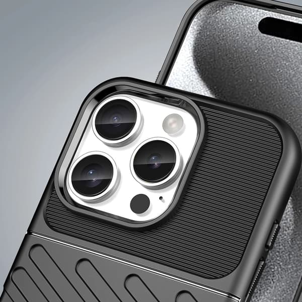 iPhone 16 Pro Max Mobilskal Silikon Thunder - Svart