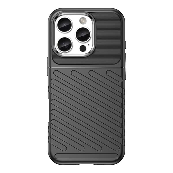 iPhone 16 Pro Max Mobilskal Silikon Thunder - Svart