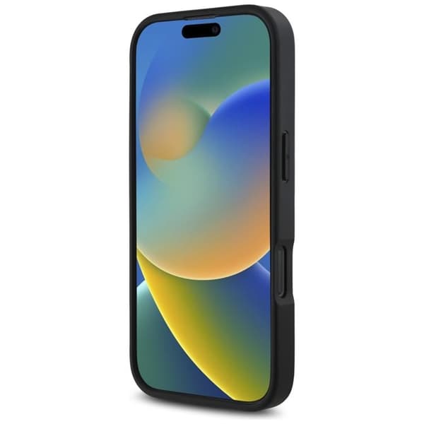 Karl Lagerfeld iPhone 16 Pro Max Mobilskal Korthållare Metal Signature - Svart