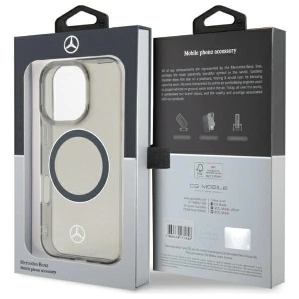 Mercedes iPhone 16 Pro Max Mobilskal Magsafe Printed Logo - Svart