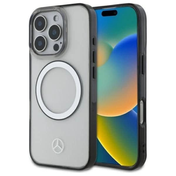 Mercedes iPhone 16 Pro Max Mobilskal Magsafe Printed Logo - Svart