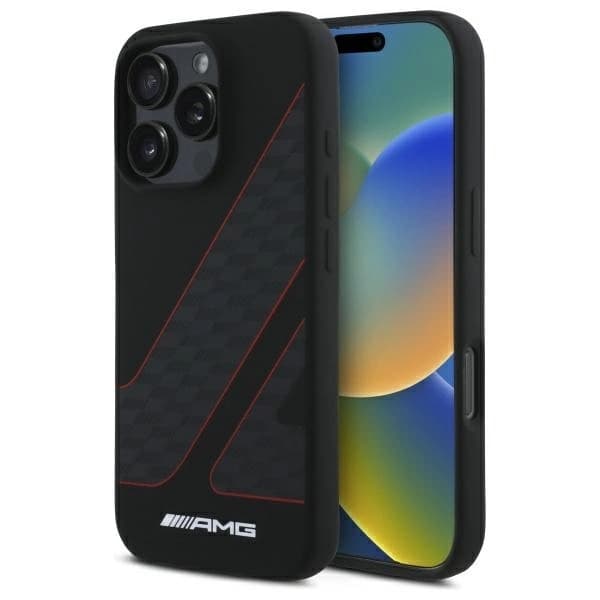 Mercedes iPhone 16 Pro Max Mobilskal MagSafe AMG Checkered Flag