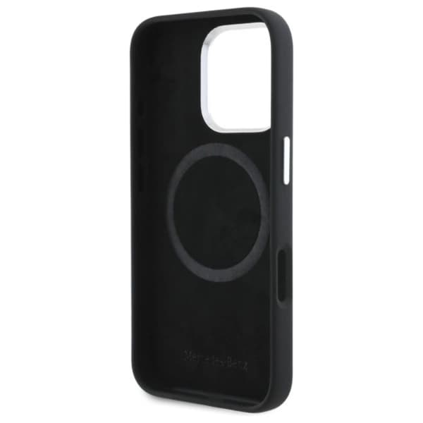 Mercedes iPhone 16 Pro Max Mobilskal MagSafe Silikon Vertical Stripes - Svart