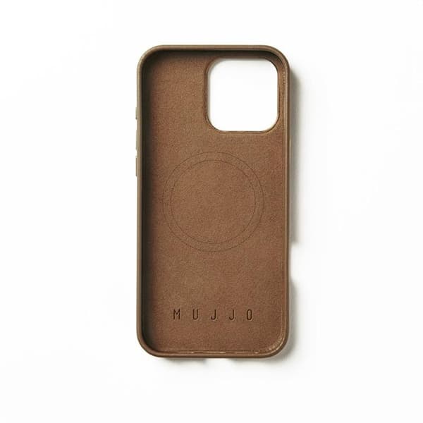 Mujjo iPhone 16 Pro Max Mobilskal MagSafe Läder - Tan