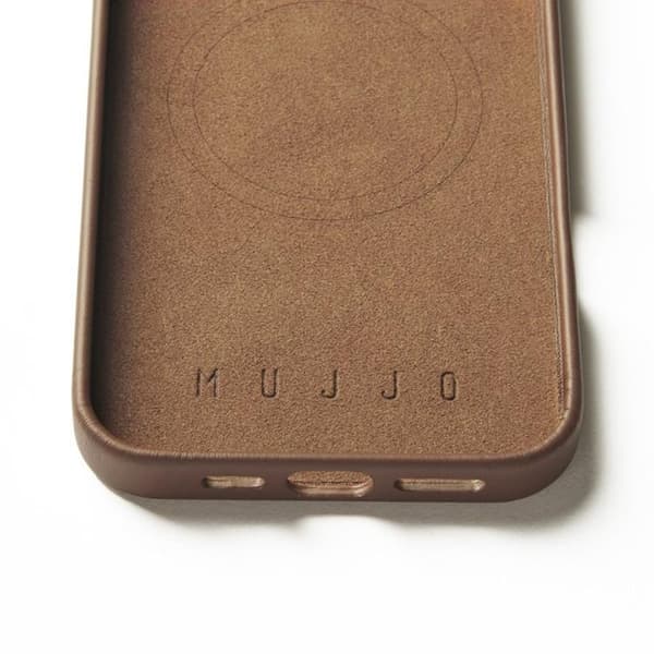 Mujjo iPhone 16 Pro Max Mobilskal MagSafe Läder - Tan