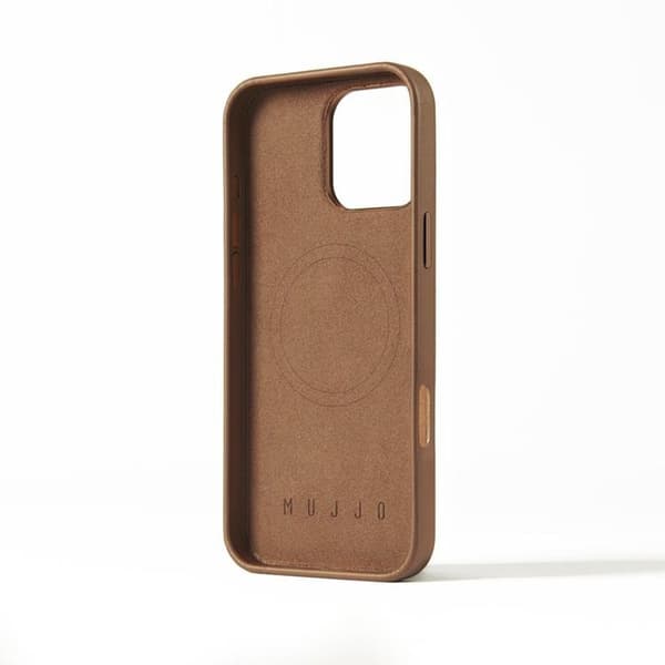 Mujjo iPhone 16 Pro Max Mobilskal MagSafe Läder - Tan