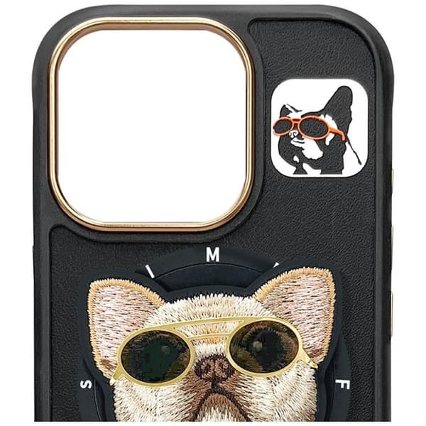 Nimmy iPhone 16 Pro Max Mobilskal MagSafe Glasses Cool Dog - Svart