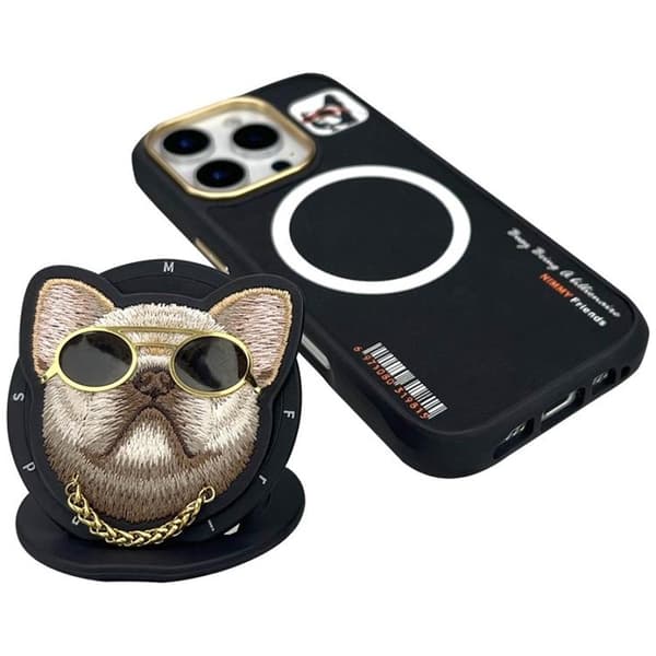 Nimmy iPhone 16 Pro Max Mobilskal MagSafe Glasses Cool Dog - Svart