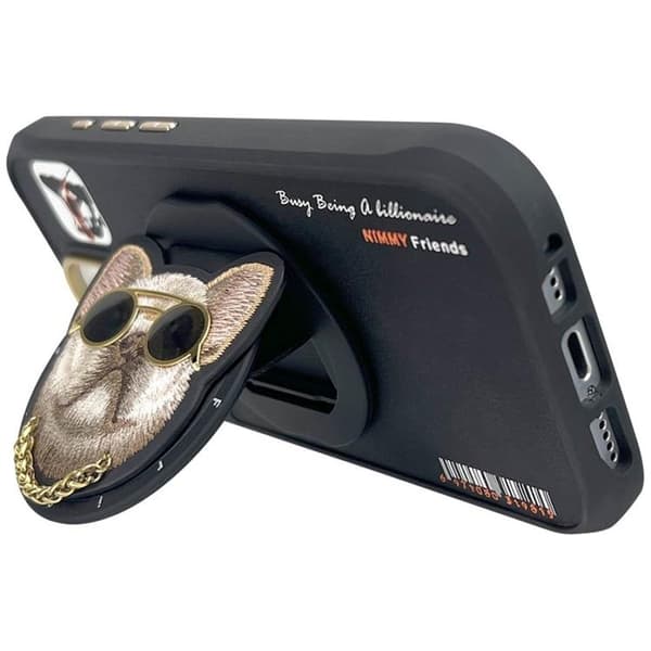 Nimmy iPhone 16 Pro Max Mobilskal MagSafe Glasses Cool Dog - Svart