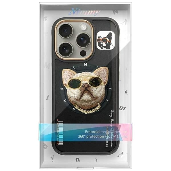 Nimmy iPhone 16 Pro Max Mobilskal MagSafe Glasses Cool Dog - Svart