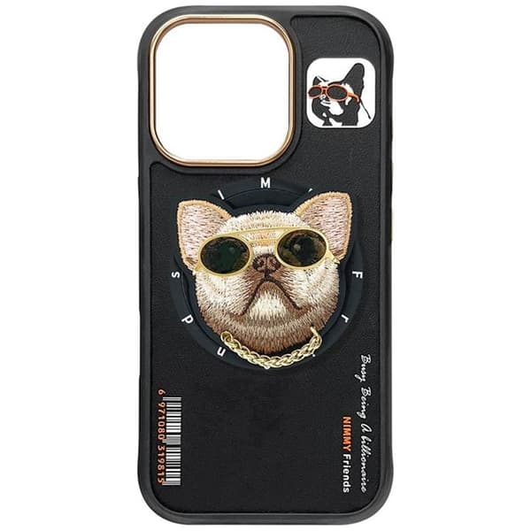 Nimmy iPhone 16 Pro Max Mobilskal MagSafe Glasses Cool Dog - Svart