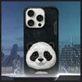 Miniatyrbild 8 av 9: Nimmy iPhone 16 Pro Max Mobilskal Big Eyed Pet 2.0 Panda - Svart