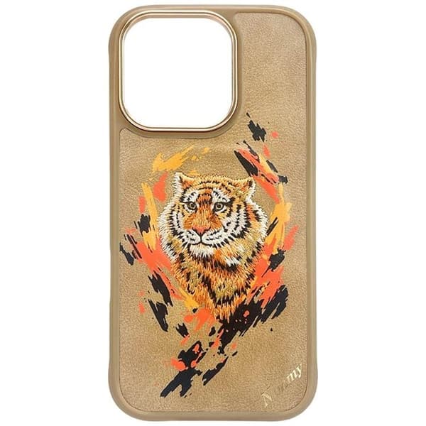 Nimmy iPhone 16 Pro Max Mobilskal MagSafe Tiger - Ljusbrun