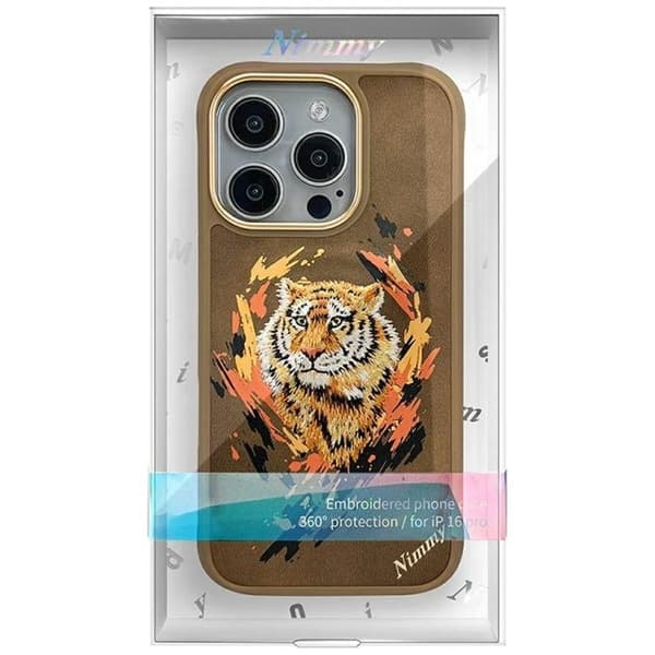 Nimmy iPhone 16 Pro Max Mobilskal MagSafe Tiger - Ljusbrun