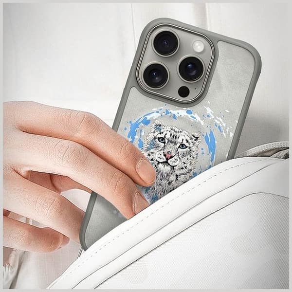 Nimmy iPhone 16 Pro Max Mobilskal MagSafe Panther - Ljusgrå