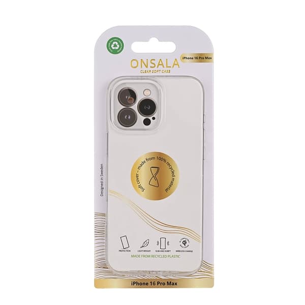 Onsala iPhone 16 Pro Max Mobilskal TPU Återvunnen - Transparent