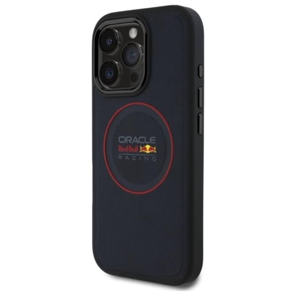 Red Bull iPhone 16 Pro Max Mobilskal MagSafe Läder Red Ring - Navy