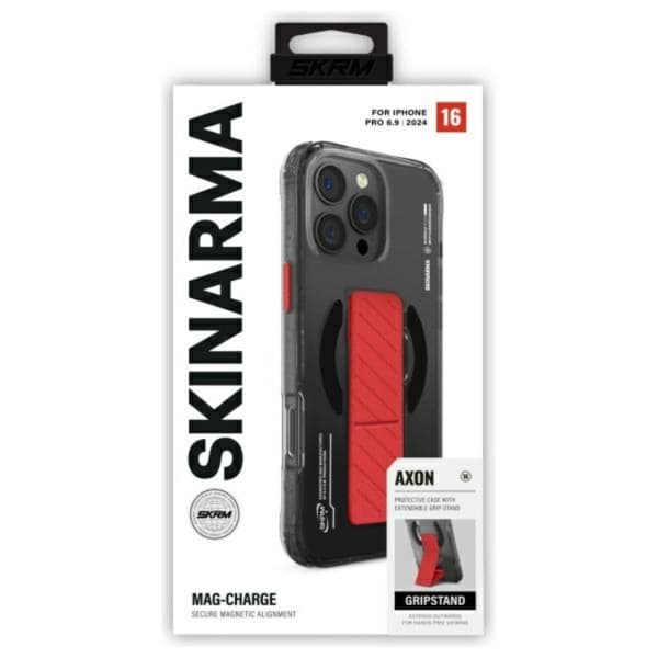 Skinarma iPhone 16 Pro Max Mobilskal MagSafe Grip Stativ - Svart