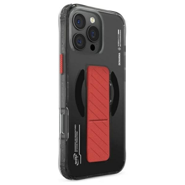 Skinarma iPhone 16 Pro Max Mobilskal MagSafe Grip Stativ - Svart