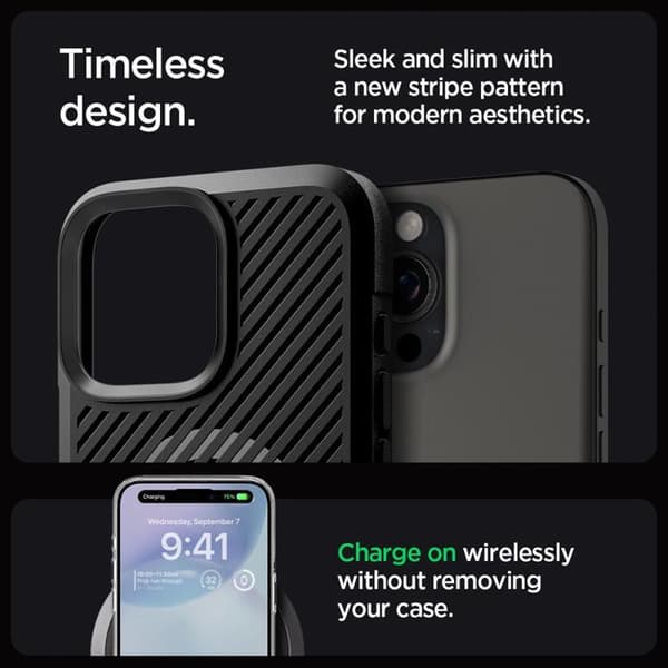 Spigen iPhone 16 Pro Max Mobilskal Magsafe Core Armor - Matt Svart