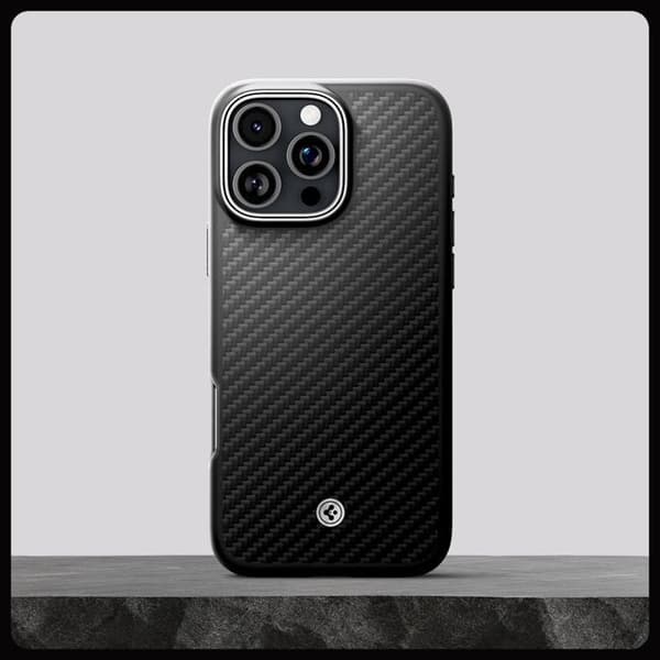 Spigen iPhone 16 Pro Max Mobilskal Magsafe Enzo Aramid - Silver