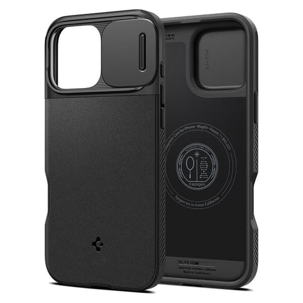 Spigen iPhone 16 Pro Max Mobilskal MagSafe Optik Armor  - Svart