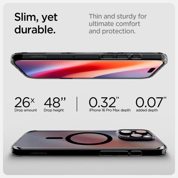 Spigen iPhone 16 Pro Max Mobilskal MagSafe Ultra Hybrid "T" - Svart
