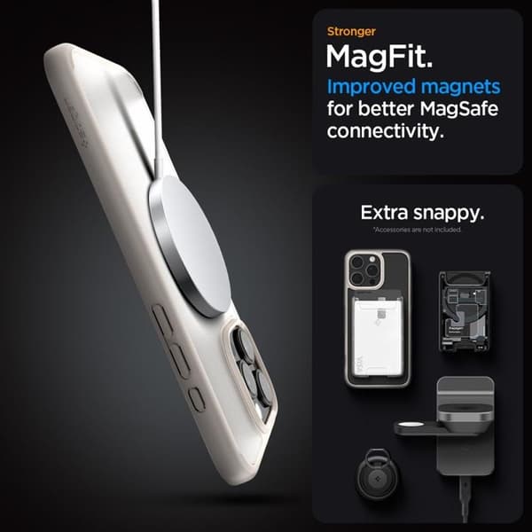 Spigen iPhone 16 Pro Max Mobilskal MagSafe Ultra Hybrid - Frost Titanium