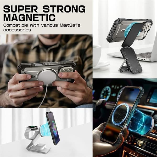 Supcase iPhone 16 Pro Max Mobilskal Magsafe UB XT - Grå
