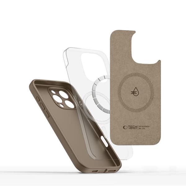 Tech-Protect iPhone 16 Pro Max Mobilskal Magsafe Liquid Silikon - Brun