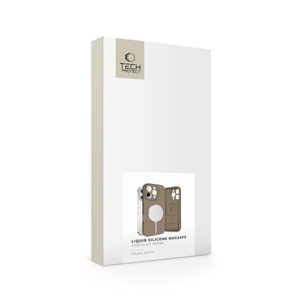 Tech-Protect iPhone 16 Pro Max Mobilskal Magsafe Liquid Silikon - Brun