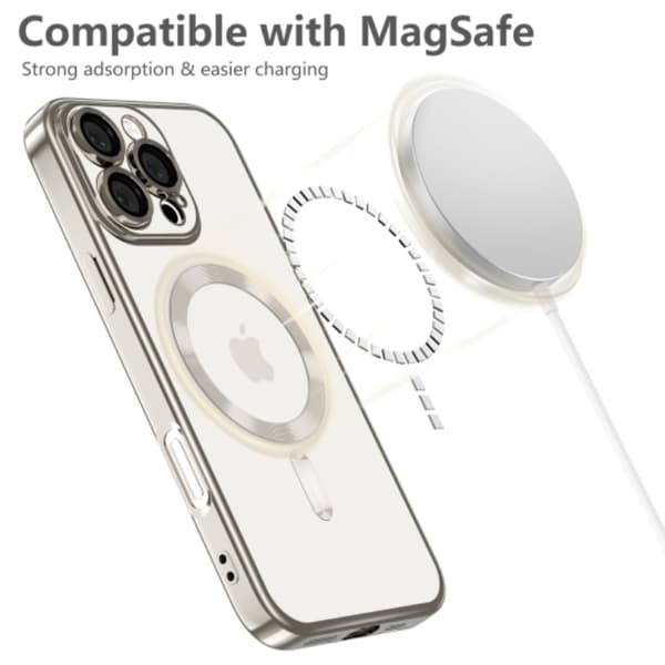 Tech-Protect iPhone 16 Pro Max Mobilskal Magsafe Magflex - Shiny Titanium