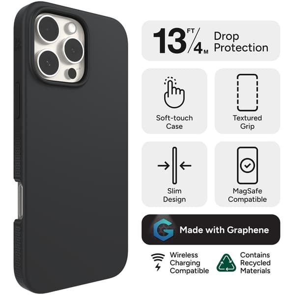 Zagg iPhone 16 Pro Max Mobilskal MagSafe Manhattan Snap - Svart