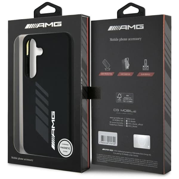 AMG Galaxy S25 Mobilskal MagSafe Oversize Rhombs - Svart