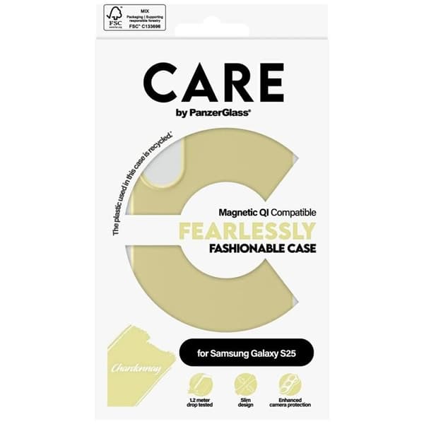 CARE By PanzerGlass Galaxy S25 Mobilskal MagSafe QI Fashion - Chardonnay