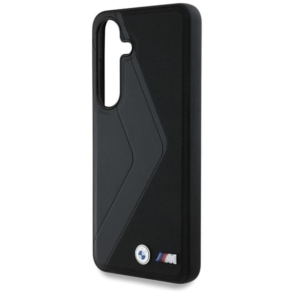 BMW Galaxy S25 Mobilskal MagSafe Läder Oversized Stripes - Svart