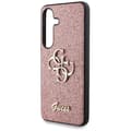 Miniatyrbild 6 av 8: Guess Galaxy S25 Mobilskal Fixed Glitter Big 4G Metal Logo - Rosa