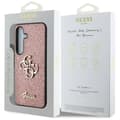 Miniatyrbild 8 av 8: Guess Galaxy S25 Mobilskal Fixed Glitter Big 4G Metal Logo - Rosa