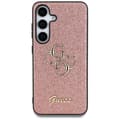 Miniatyrbild 2 av 8: Guess Galaxy S25 Mobilskal Fixed Glitter Big 4G Metal Logo - Rosa