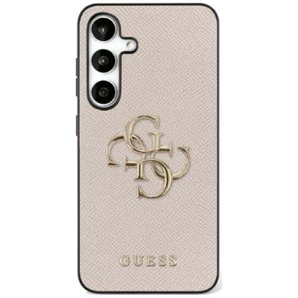 Guess Galaxy S25 Mobilskal Grained Big 4G Logo Small Classic - Beige