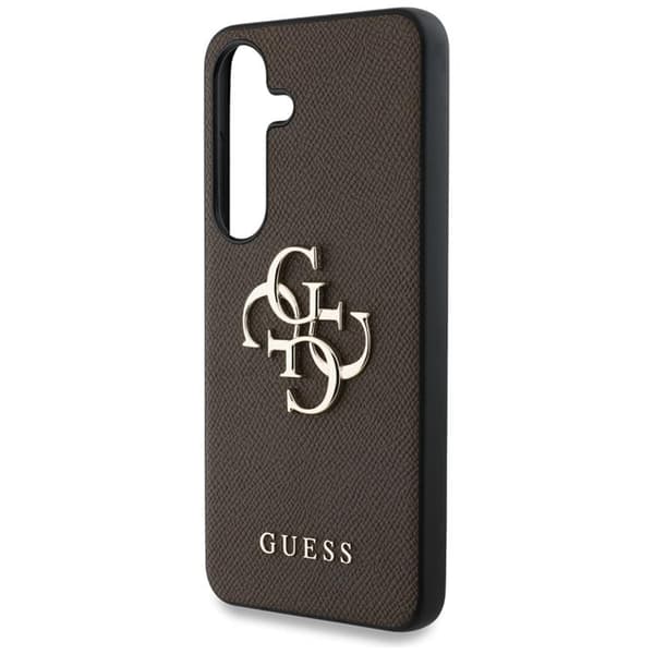 Guess Galaxy S25 Mobilskal Grained Big 4G Logo Small Classic - Brun
