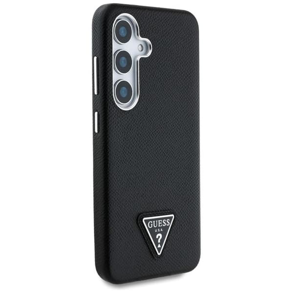 Guess Galaxy S25 Mobilskal MagSafe Grained Triangle Logo - Svart
