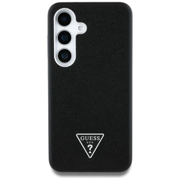 Guess Galaxy S25 Mobilskal MagSafe Grained Triangle Logo - Svart