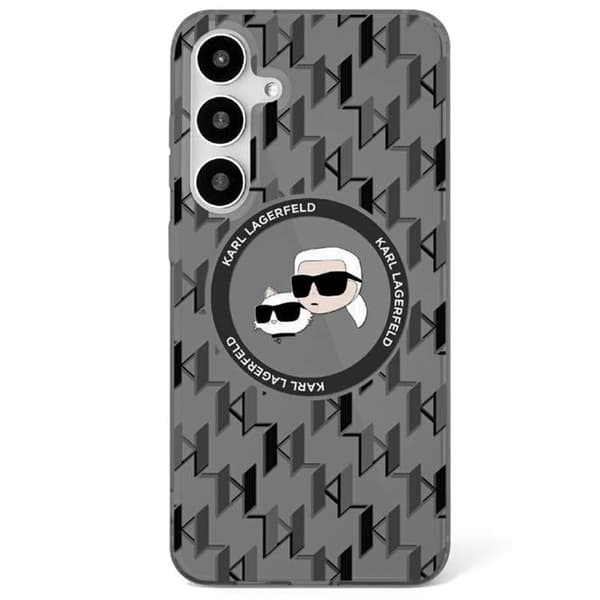 Karl Lagerfeld Galaxy S25 Mobilskal MagSafe Button Karl & Choupette - Svart