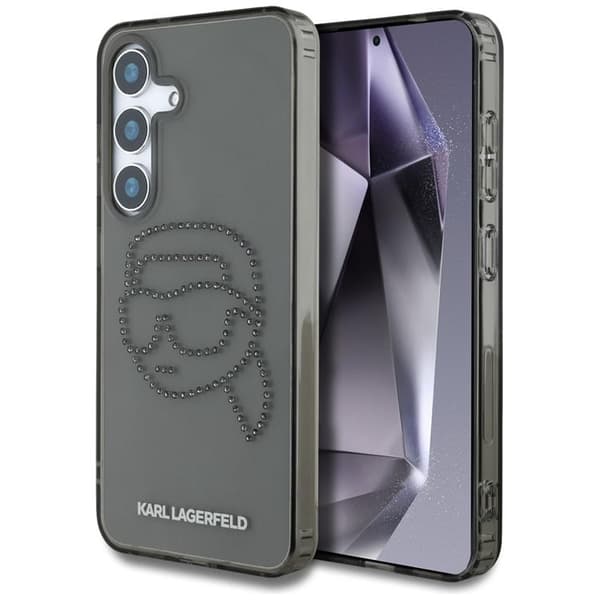 Karl Lagerfeld Galaxy S25 Mobilskal Rhinestones Karl Head Logo - Svart