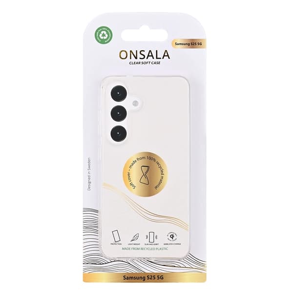 Onsala Galaxy S25 Mobilskal TPU Återvunnen - Transparent